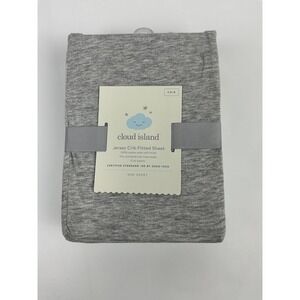 Cloud Island Gray Jersey Crib Fitted Sheet 100% Cotton OEKO-TEX 28x52 New